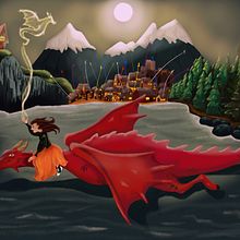 Mijn project van de cursus: Fantasie-illustratie met Procreate. Traditional illustration, Digital Illustration, and Digital Drawing project by femkestruijs - 06.13.2022