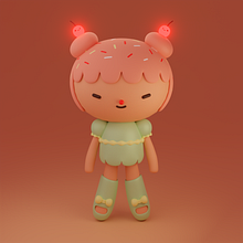 Meu projeto do curso: Criação de personagens Kawaii em 3D com Blender. Traditional illustration, Character Design, Digital Illustration, 3D Modeling, and Manga project by Mila Dienstmann - 06.12.2022