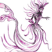 Schizzo di una sirena. Un progetto di Illustrazione tradizionale, Creatività, Disegno e Sketchbook di Cecilia S.D. Rossi - 13.06.2022