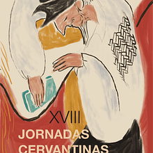 Propuesta Cartel Jornadas Cervantinas. Poster Design, Traditional illustration, Digital Illustration, Design, and Editorial Design project by María Gomes - 06.13.2022