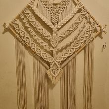 Minha primeira tapeçaria . Design accesoriu, Arte și meșteșuguri, Arte din fibre, Macramé și Design textil de carollagni - 06.13.2022