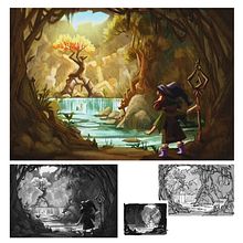 My project for course: Concept Art: Introduction to Set Design. Un proyecto de Ilustración tradicional, Cine, vídeo, televisión, Animación, Ilustración digital, Videojuegos, Concept Art y Diseño de videojuegos de Chrysoula Varia - 13.06.2022