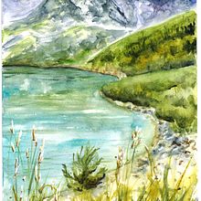 Mój projekt z kursu: Naturalne pejzaże w akwareli. Fine Arts, Painting, and Watercolor Painting project by Joanna Zakrzewska - 06.14.2022