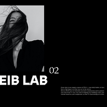 Concept idea for B'EIB LAB — a made up retailer of high quality skin care products. An exploration into the visual direction with a focus on typography and imagery. Un proyecto de UX / UI, Diseño Web, Tipografía, Creatividad, Stor, telling, Stor, board, Fotografía de estudio, Diseño digital, e-commerce, Diseño de apps y Diseño de Serena Pesarin - 14.06.2022