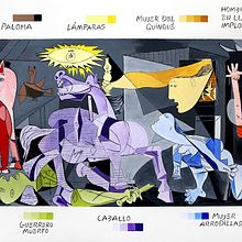 Guernica pop. Pintura Acrílica, Ilustração tradicional, Pintura, e Artes plásticas projeto de Begoña Blázquez Parro - 06.06.2021