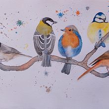 Mój projekt z kursu: Techniki artystycznego malowania ptaków akwarelami. Projekt z dziedziny Trad, c, jna ilustracja, Malowanie akwarelą, R, sunek realist, czn, Ilustracja naturalist i czna użytkownika Justyna Cilulko-Dołęga - 15.06.2022