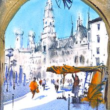 Plein air Paintings. Traditional illustration, Painting, Sketching, and Watercolor Painting project by Timo Bechert - 06.15.2022