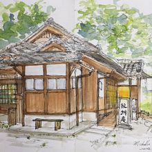 My project for course: Architectural Sketching with Watercolor and Ink. Un progetto di Bozzetti, Disegno, Pittura ad acquerello, Illustrazione architettonica, Sketchbook e Illustrazione con inchiostro di Michelle Leu - 13.06.2022