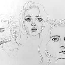 My project for course: Portrait Sketchbooking: Explore the Human Face. Een project van  Schetsen,  Tekening,  Portrettekening,  Artistieke tekening y Sketchbook van Maureen Fletcher - 14.05.2022