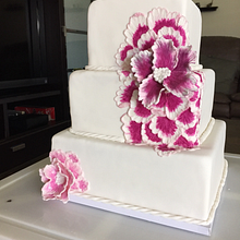 3-D Brush Embroidered Flowers on Cake. Arts, and Crafts project by Keira Lebrón - 05.13.2016