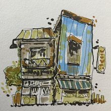 My project for course: Expressive Architectural Sketching with Colored Markers. Sketching, Drawing, Architectural Illustration, Sketchbook & Ink Illustration project by beckyg - 06.18.2022