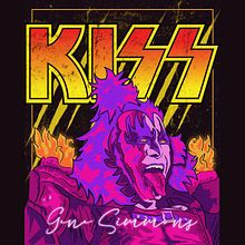 Kiss "Gene Simmons" uno de mis grupos musicales favoritos. Mi instagram @ianfari99. Design, Traditional illustration, and Vector Illustration project by Adrián Salguero - 06.16.2022