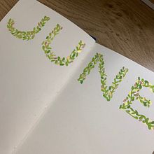 Mi proyecto del curso: Creación de dibujos florales para tu bullet journal . Un proyecto de Lettering, Dibujo, Ilustración botánica, H, lettering, Gestión y productividad							 de Gabilú Fonseca - 20.06.2022