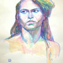 My project for course: Artistic Portrait with Watercolors. Un proyecto de Bellas Artes, Pintura, Pintura a la acuarela y Dibujo de Retrato de Simon Cygielski - 13.06.2022