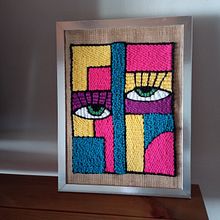 Mi proyecto del curso: Bordado XL con aguja mágica. Embroider, Decoration, Punch Needle, and Textile Design project by Mj - 06.20.2022