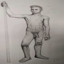 Meu projeto do curso: Desenho realista da figura humana. Un proyecto de Ilustración tradicional, Bellas Artes, Bocetado, Dibujo a lápiz, Dibujo, Dibujo realista y Dibujo anatómico de Julio Barreto Maia Junior - 18.06.2022