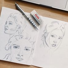 Mon projet du cours : Carnet de portraits : explorez le visage humain. Un proyecto de Bocetado, Dibujo, Dibujo de Retrato, Dibujo artístico y Sketchbook de Laëtitia Derible - 21.06.2022