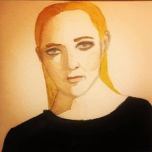 Meu projeto do curso: Criação de retrato estilizado em aquarela. Un proyecto de Ilustración tradicional, Pintura, Pintura a la acuarela y Dibujo de Retrato de Ana PT - 21.06.2022
