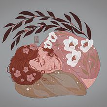 My project for course: Illustrated portraits with botanical elements. Un proyecto de Ilustración tradicional, Ilustración digital, Ilustración botánica y Dibujo digital de Pola Green - 21.06.2022