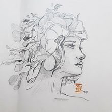 Como es una sirena? Aca te dejo la mia.... Traditional illustration, Creativit, Drawing, and Sketchbook project by Martin Jarrin - 06.18.2022