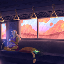 My project for course: Fantastical Illustrations with Procreate. Projekt z dziedziny Trad, c, jna ilustracja, Ilustracja c, frowa, R, sunek c i frow użytkownika Anastasiya Saladukha - 21.06.2022