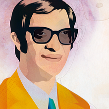 Chico Xavier. Vector Illustration, and Digital Illustration project by Rafael Kosoniscs - 06.24.2022