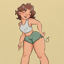 My project for course: Female Cartoon Character Design with Procreate. Projekt z dziedziny Trad, c, jna ilustracja, Ilustracja c, frowa, R, sunek c i frow użytkownika Jairee Anne Babon - 21.06.2022