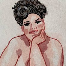 Meu projeto do curso: Ilustração de uma pin-up com técnicas tradicionais. Traditional illustration, Fine Arts, Painting, Pencil Drawing, and Drawing project by Lilli Anna - 06.25.2022