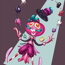 Candy Illusionist - Final and Progression. Concept Art, and Character Design project by Francesco Mazza - 06.25.2022