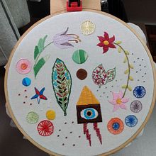Meu projeto do curso: Bordado contemporâneo com pontos tradicionais mexicanos. Projekt z dziedziny Craft,  Haft,  Tkactwo, Wzornictwo tekst i liów użytkownika Cláudia Veronezi - 26.06.2022