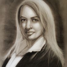 Meu projeto do curso: Retrato realista com carvão vegetal . Ilustrație tradițională, Arte plastice, Desen, Desen de portret și Desen realist de ilan_lira - 06.17.2022
