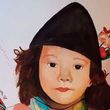 Retrato a mi amiga Eva. Un progetto di Illustrazione tradizionale di Zaira Marti - 02.03.2018