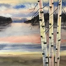 My project for course: Atmospheric Landscapes in Watercolor . Fine Arts, Painting, and Watercolor Painting project by Ingrid H - 06.26.2022