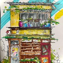 House sketch 2. Traditional illustration project by Farzana Misha - 06.27.2022