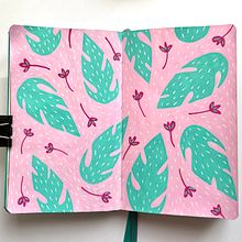 Mi proyecto del curso: Patrones botánicos en sketchbook: conquista la página en blanco. Ilustração tradicional, Pattern Design, Ilustração botânica, e Sketchbook projeto de Javiera González - 27.06.2022