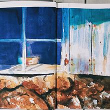 muro . Traditional illustration, Fine Arts, Painting, and Watercolor Painting project by Graziella Albore - 06.28.2022