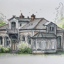 Mijn project van de cursus: Creëer expressieve architecturale schetsen met kleurstiften. Projekt z dziedziny Sketching,  R, sunek,  R, sunek architektoniczn, Sketchbook,  R i sunek atramentem użytkownika Jan den Haan - 29.06.2022