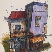 Mi proyecto del curso: Dibujo arquitectónico expresivo con marcadores de colores. Projekt z dziedziny Sketching,  R, sunek,  R, sunek architektoniczn, Sketchbook,  R i sunek atramentem użytkownika Isidre Campderr0s Salvans - 29.06.2022