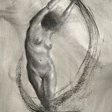 Mi proyecto del curso: Dibujo contemporáneo de la figura humana: expresión y movimiento. Traditional illustration, Fine Arts, Drawing, Artistic Drawing, Acr, lic Painting, and Figure Drawing project by Carmen Rey - 06.29.2022