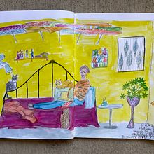 My project for course: Exploratory Sketchbook: Find Your Drawing Style. Traditional illustration, Sketching, Creativit, Drawing, Watercolor Painting, Sketchbook, and Gouache Painting project by phyllisannhigley - 06.29.2022