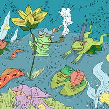A story about animals' adventures in the forest. Traditional illustration project by Maya Stienaers - 06.29.2022