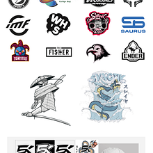 Muestra de logos y miniaturas. Een project van Grafisch ontwerp van luispenyaperez - 29.06.2022