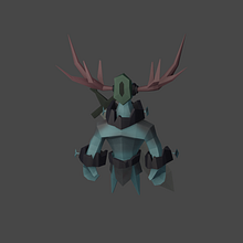 ForestWarrior My project for course: Low Poly Character Modeling for Video Games. Een project van 3D,  3D-modellering, Videogames, 3D-karakterontwerp y Videogame-ontwerp van tina_volk33 - 29.06.2022