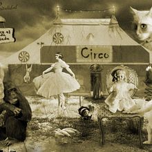 El Circo. Imagen hecha en Adobe Photoshop Ein Projekt aus dem Bereich Traditionelle Illustration, Fotografie, Design von Figuren und Collage von adolfuri_ - 30.06.2022