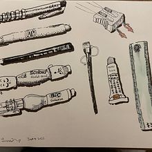 My project for course: The Art of Sketching: Transform Your Doodles into Art . Ilustrație tradițională, Desen în creion, Desen, Pictură în acuarelă și Caiet de schițe de Luna - 06.30.2022