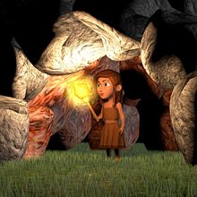 Mi proyecto del curso: Personajes cartoon 3D: modela desde cero con ZBrush - Aluhe - Niña. 3D, Character Design, 3D Modeling, 3D Character Design, and 3D Design project by Celina Owen - 09.13.2022