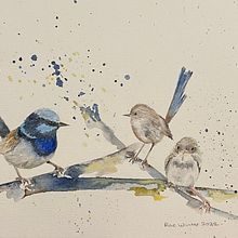 My project for course: Artistic Watercolor Techniques for Illustrating Birds. Traditional illustration, Watercolor Painting, Realistic Drawing, and Naturalistic Illustration project by winter_05 - 07.01.2022