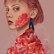 Meu projeto do curso: Retrato Ilustrado com Procreate. Un progetto di Illustrazione tradizionale, Illustrazione vettoriale, Illustrazione digitale e Disegno di ritratti di Fernanda Serafim - 01.06.2022