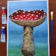MUSHROOM. Un projet de Illustration traditionnelle, Aquarelle, Illustration naturaliste , et Peinture de Beatriz Silvestre - 28.10.2021