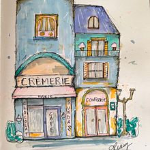 Mon projet du cours : Esquisses d'architecture expressives aux feutres de couleur. Projekt z dziedziny Sketching,  R, sunek,  R, sunek architektoniczn, Sketchbook,  R i sunek atramentem użytkownika Karine - 02.07.2022